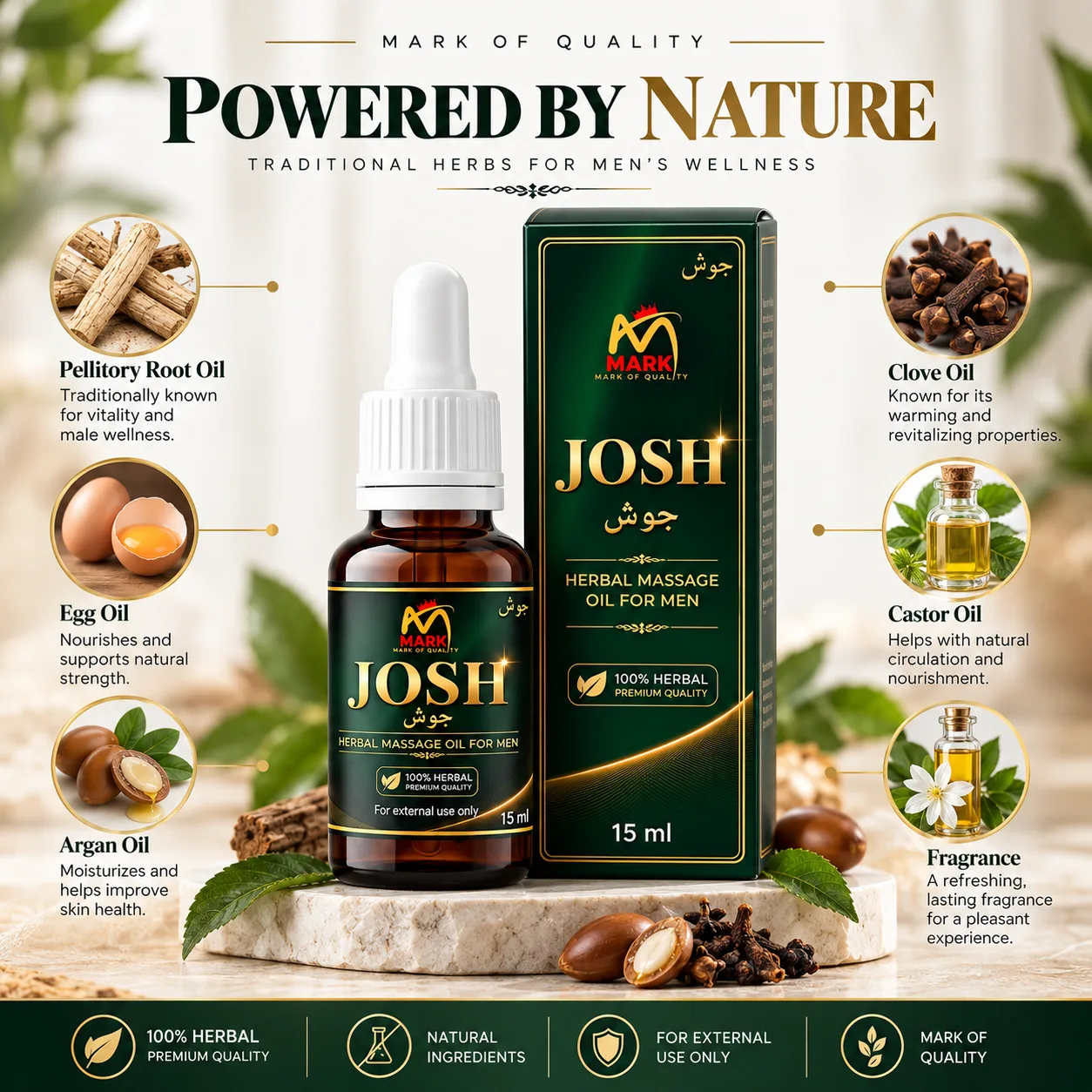 Josh Mens Herbal Oil, photo 1 of 4